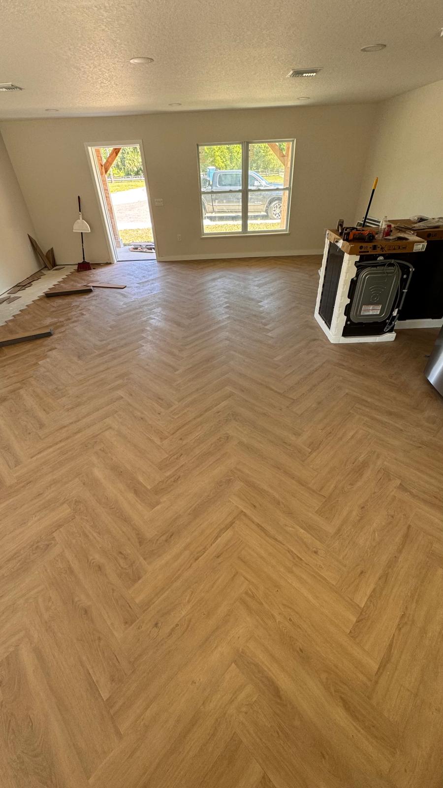 Laminate floor maintenance in Viera home