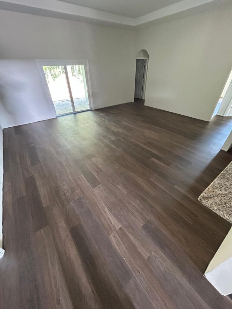 Durable vinyl flooring installed in high-traffic family home in Brevard County”