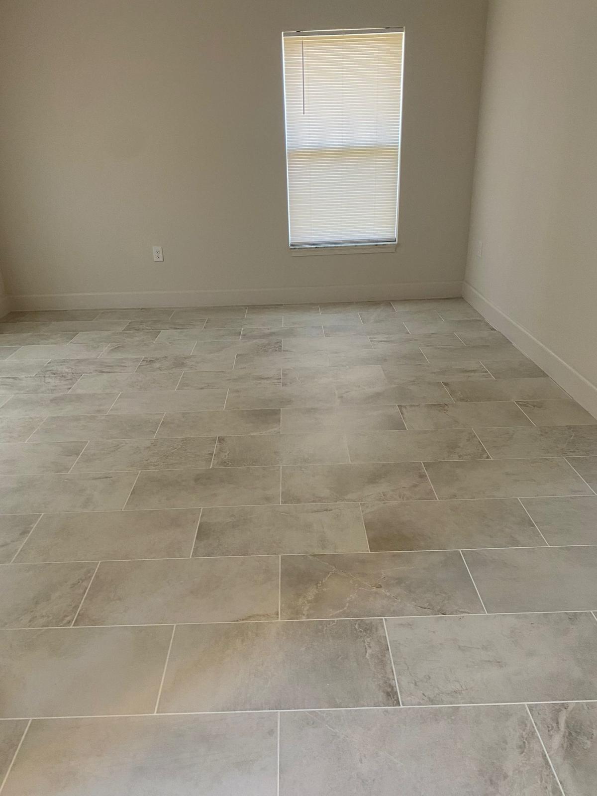 Entryway tile flooring installation in Palm Bay home